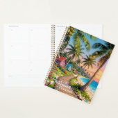 Tropisch Paradijs Kust Zee Cottage Oceaan  Planner (Display)