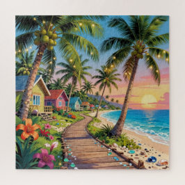 Tropisch Paradijs Kust Zeekot Oceaan Legpuzzel