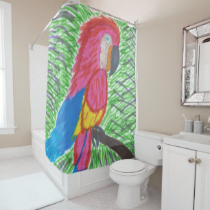 Tropisch Paradijs Macaw Douchegordijn