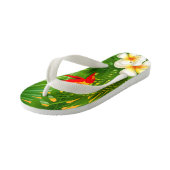 Tropisch paradijs met een Hummingbird Kinder Teenslippers (Schuin)