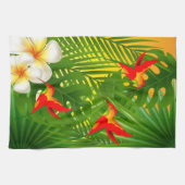 Tropisch paradijs met een Hummingbird Theedoek (Horizontaal)