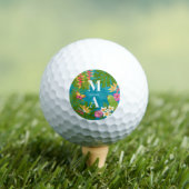 Tropisch Paradijs Monogram Groen Golfballen (Insitu Shirt)