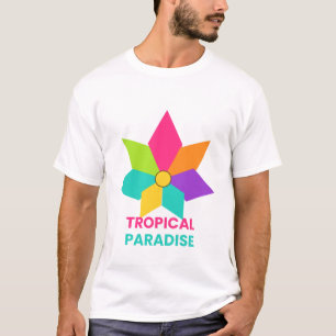 Tropisch paradijs neon blad T-shirt