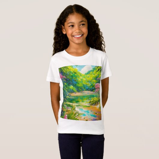 Tropisch paradijs - Oerwoud Oasis T-shirt (Voorkant volledig)
