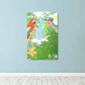 Tropisch paradijs op Canvas met opties Afdruk (Insitu (Houten vloer))