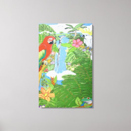 Tropisch paradijs op Canvas met opties Afdruk (Voorkant)