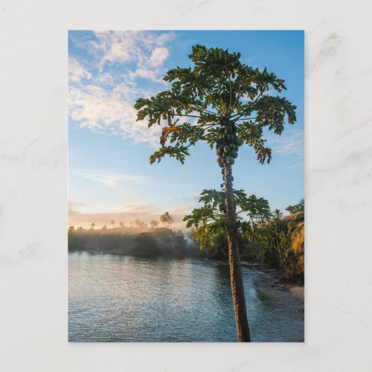 Tropisch paradijs op Sunset, Fiji Briefkaart (Voorkant)