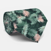 Tropisch paradijs palmblad patroon stropdas (Opgerold)