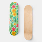 Tropisch Paradijs – Palmbladeren & Hibiscus Patroo Persoonlijk Skateboard (Voorkant)