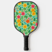 Tropisch Paradijs – Palmbladeren & Hibiscus Patroo Pickleball Paddle (Voorkant)