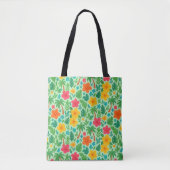 Tropisch Paradijs – Palmbladeren & Hibiscus Patroo Tote Bag (Voorkant)