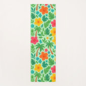 Tropisch Paradijs – Palmbladeren & Hibiscus Patroo Yogamat (Voorkant)