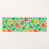 Tropisch Paradijs – Palmbladeren & Hibiscus Patroo Yogamat (Voorkant (horizontaal))
