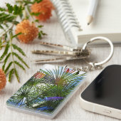 Tropisch paradijs palmboom sleutelhanger (Voorkant Rechts)
