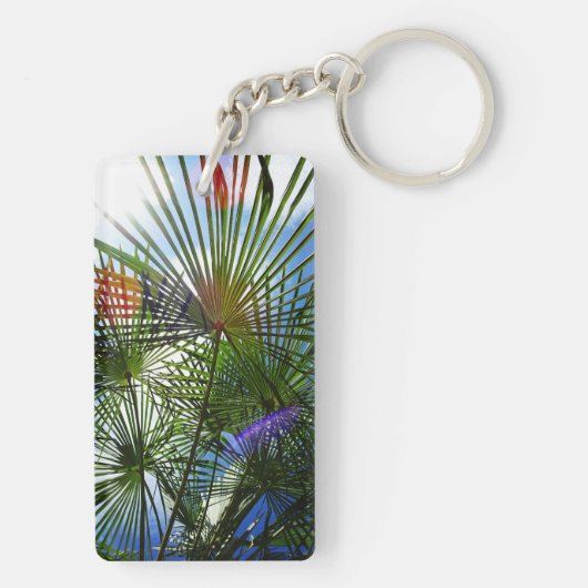 Tropisch paradijs palmboom sleutelhanger (achterkant)