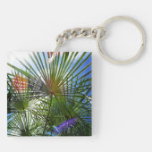 Tropisch paradijs palmboom sleutelhanger (Achterkant)