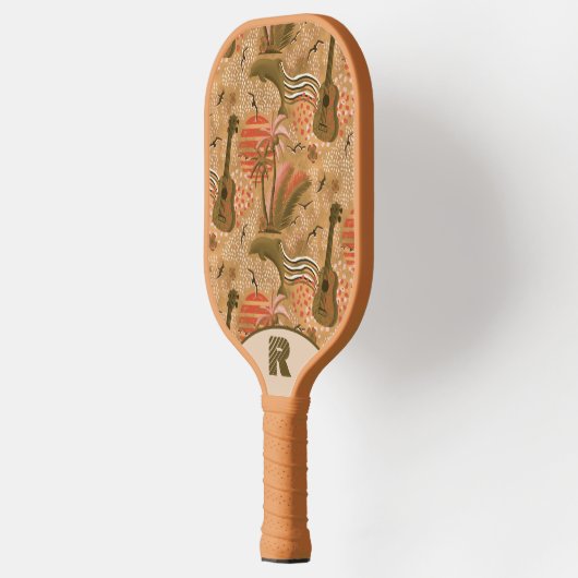 Tropisch paradijs pickleball paddle (Links)
