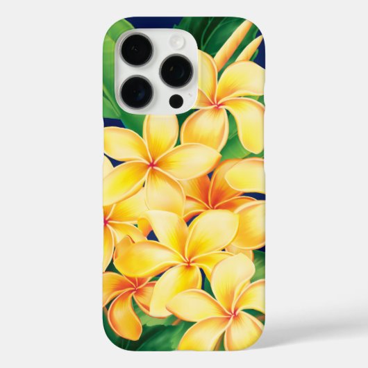 Tropisch Paradijs Plumeria Hawaïaanse Illustratie Case-Mate iPhone Case (Achterkant)