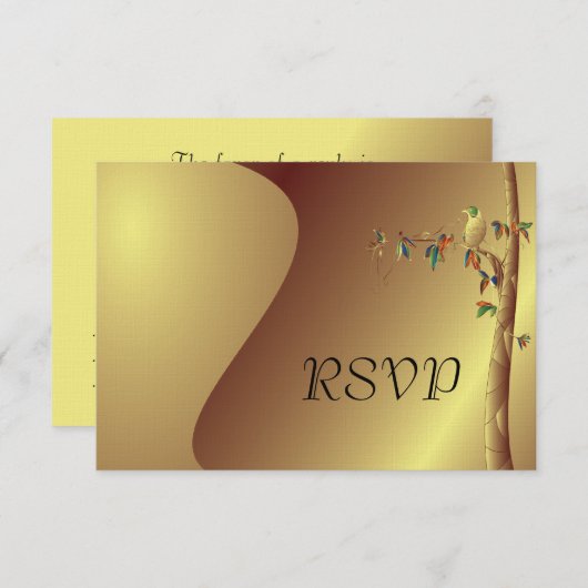 Tropisch Paradijs RSVP Huwelijksuitnodiging (Voorkant / Achterkant)