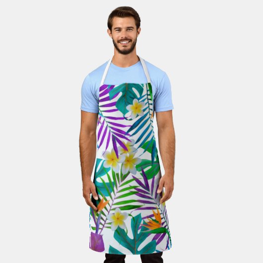 Tropisch paradijs schort (Gedragen)