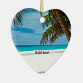 Tropisch paradijs Sjabloon-Zonnedag op het strand Keramisch Ornament (Rechts)