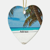 Tropisch paradijs Sjabloon-Zonnedag op het strand Keramisch Ornament (Links)