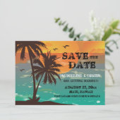 Tropisch paradijs Sla de datum-aankondiging op Kaart (Staand voorkant)