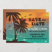 Tropisch paradijs Sla de datum-aankondiging op Kaart (Voorkant / Achterkant)