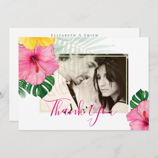 Tropisch Paradijs Strand Bruiloft Levendige Bloeme (Voorkant / Achterkant)