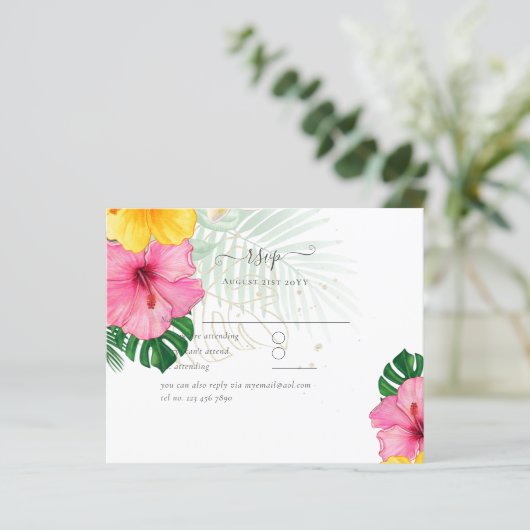 Tropisch Paradijs Strand Bruiloft Levendige Bloeme (Staand voorkant)