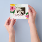 Tropisch Paradijs Strand Bruiloft Levendige Bloeme Flyer (Hand)