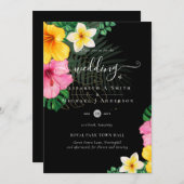 Tropisch Paradijs Strand Bruiloft Levendige Bloeme Kaart (Voorkant / Achterkant)