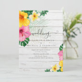 Tropisch Paradijs Strand Huwelijk Felle Bloemenpra (Staand voorkant)