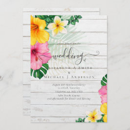 Tropisch Paradijs Strand Huwelijk Felle Bloemenpra