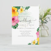 Tropisch Paradijs Strand Huwelijk Felle Bloemenpra (Staand voorkant)