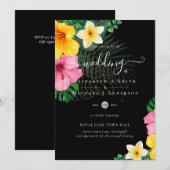 Tropisch Paradijs Strand Huwelijk Felle Bloemenpra Kaart (Voorkant / Achterkant)