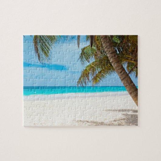 Tropisch paradijs strand legpuzzel (Horizontaal)