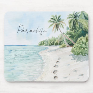 Tropisch Paradijs Strand Palmbomen Muismat