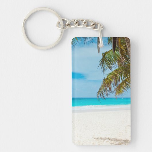 Tropisch paradijs strand sleutelhanger (Voorkant)