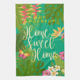 Tropisch Paradijs Sweet Home Groen Theedoek