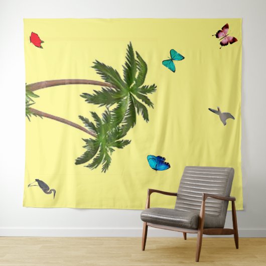 Tropisch paradijs Tapestry Wandkleed (In Situ (horizontaal))