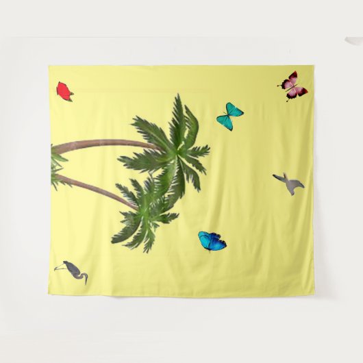 Tropisch paradijs Tapestry Wandkleed (Voorkant (horizontaal))