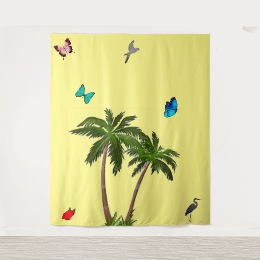 Tropisch paradijs Tapestry Wandkleed (Voorkant)