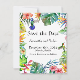 Tropisch Paradijs Thema Save The Date