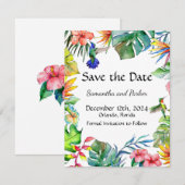 Tropisch Paradijs Thema Save The Date (Voorkant / Achterkant)