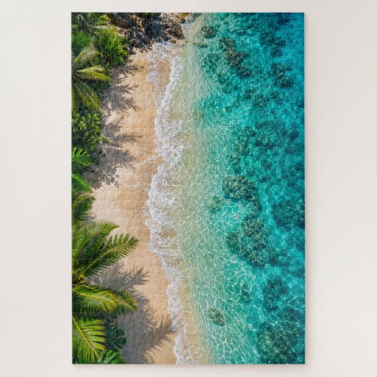 Tropisch Paradijs Turquoise Oceaan Puzzel (Verticaal)