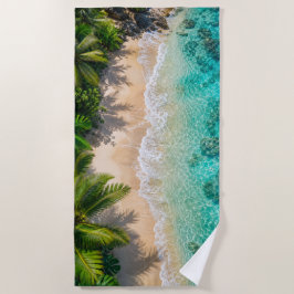 Tropisch Paradijs Turquoise Oceaan Strandhanddoek Strandlaken