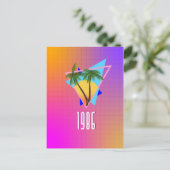 tropisch paradijs van 1986 briefkaart (Staand voorkant)