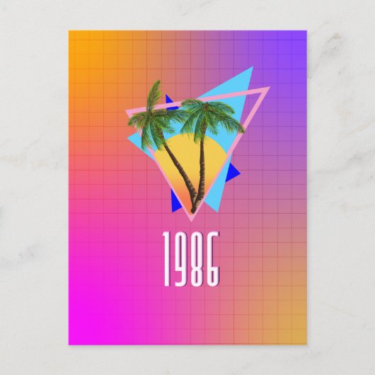 tropisch paradijs van 1986 briefkaart (Voorkant)