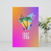 tropisch paradijs van 1986 briefpapier (Staand voorkant)